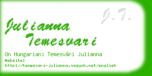julianna temesvari business card