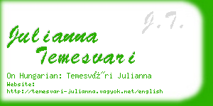julianna temesvari business card